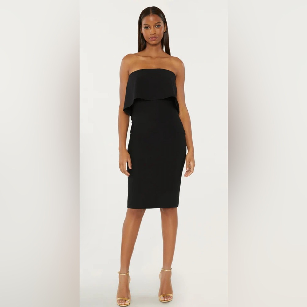 NWT Likely Driggs Black Strapless Knee Length Dress sz 4